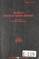 Ex-cell-o-ExCello Style 31 & 31L Operators Precision Thread Grinder Machine Manual-31-31-L-Style-01